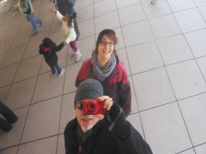 Our reflection in Cloud Gate (the Bean) in Millennium Park.