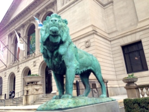 One of the Art Institute's iconic lions.