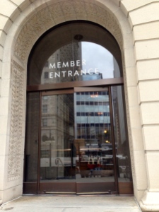 Excuse me. Can you tell me where the Member entrance is? I'm a member, so....